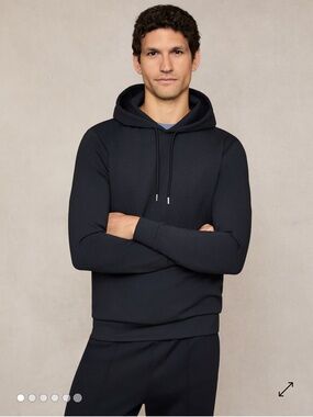Reiss Men's Dark Navy fabien Hooded Sweatshirt sz M #EE